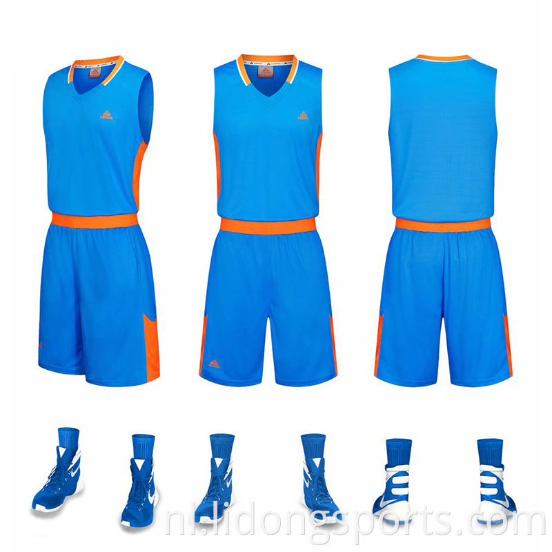 Sublimatie van hoge kwaliteit basketbal jersey uniform nieuw ontwerp